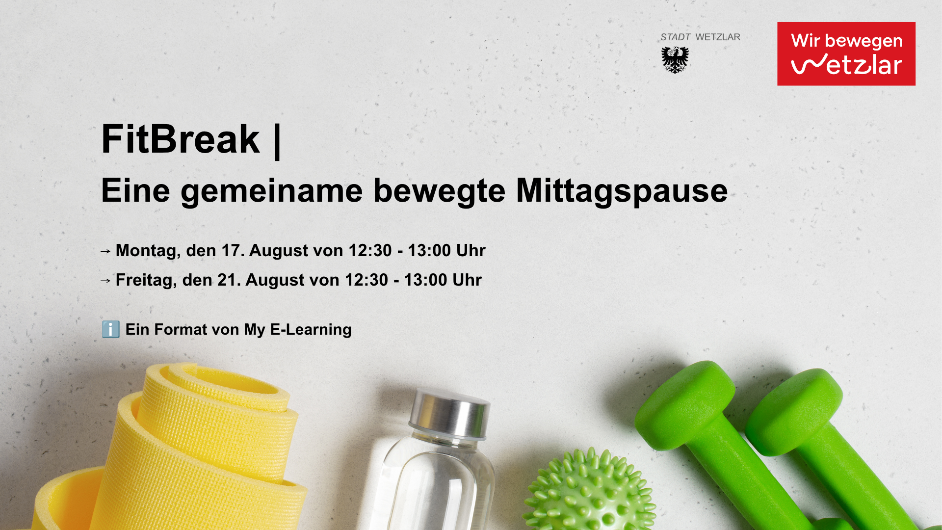 FitBreak | Eine gemeinsame bewegte Mittagspause 21.08.2026