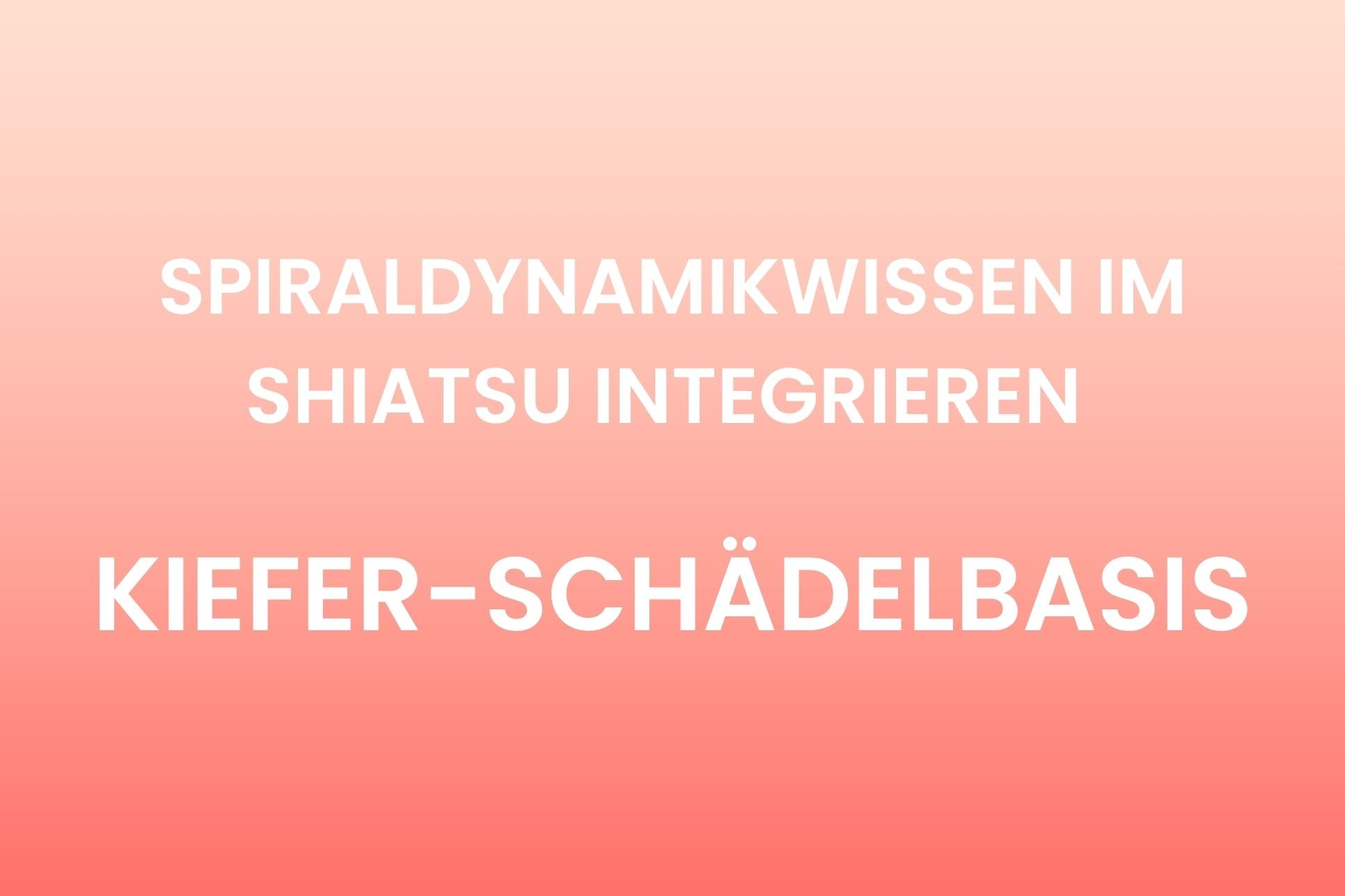 Spiraldynamikwissen im Shiatsu integrieren - Kiefer-Schädelbasis, 3.10.27